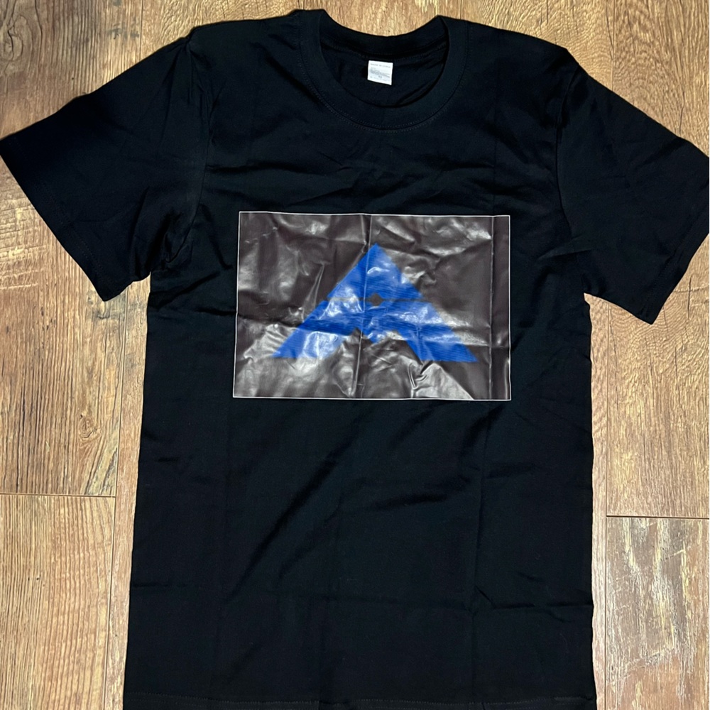 Black T-Shirt with Blue Graphic